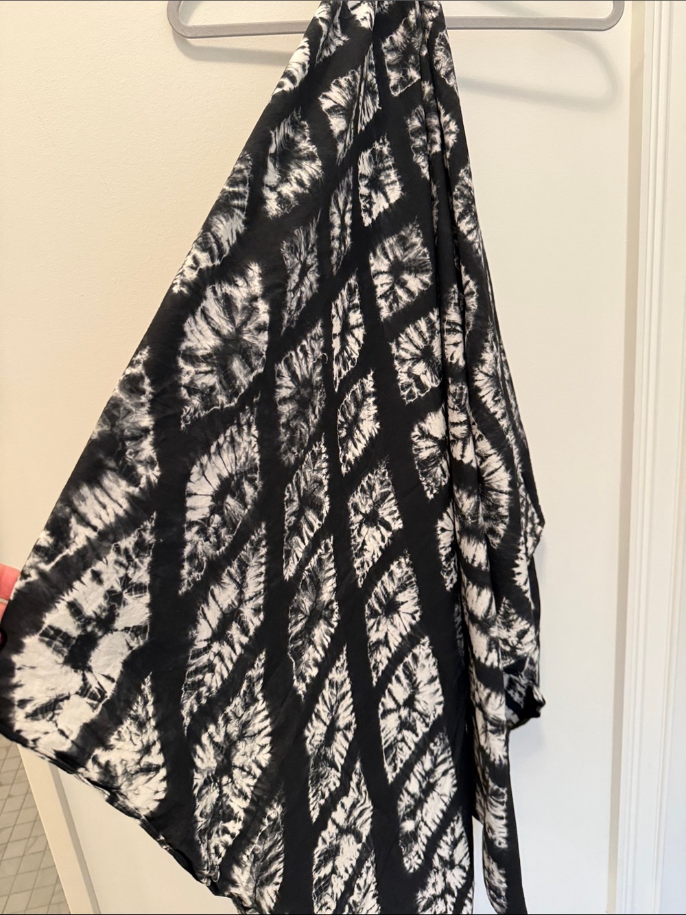 Ulla Johnson Black & White Tie-Dye sarong
